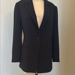 Theory Blue Blazer Tailored Notched Lapels
